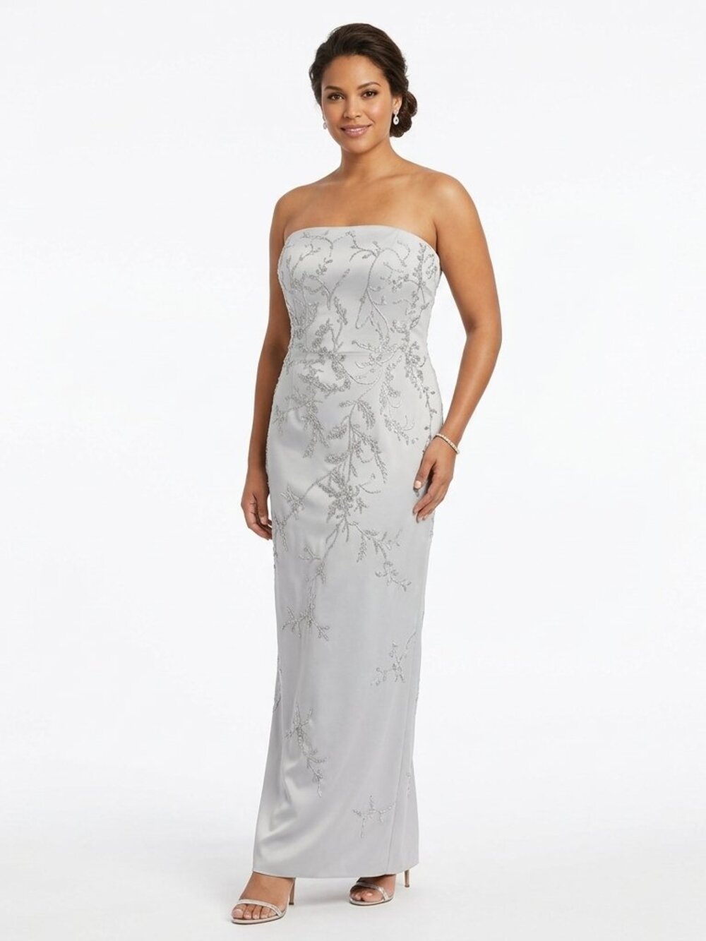 Venezia Fashions Strapless Beaded Column Gown NEW- Sz. 14